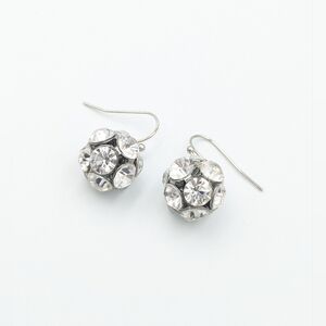 4/24$  Rhinestone ball dangle earrings